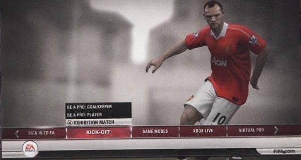 Меню FIFA 12