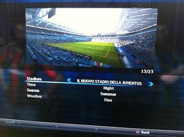 Меню PES 2012