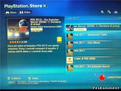 Скачать демо PES 2012 для PS3