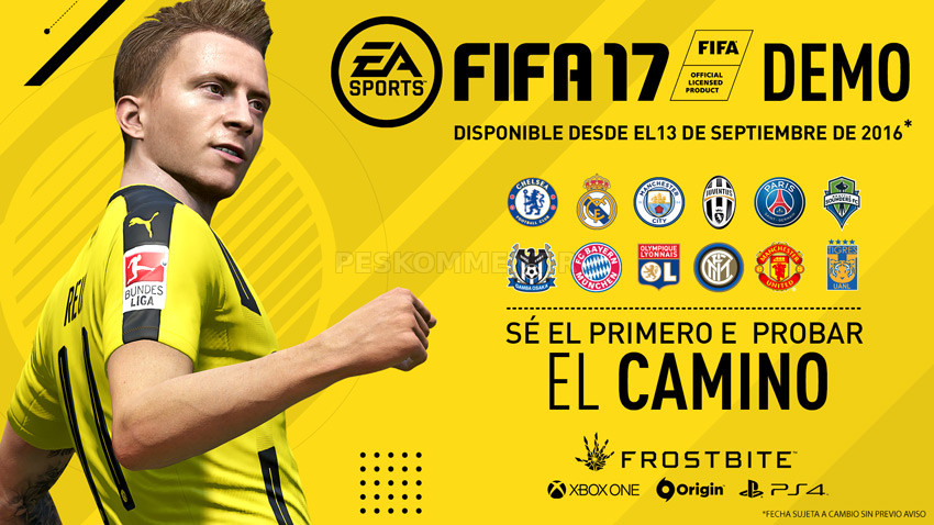 Демо-версия FIFA 17 станет доступна 13 сентября